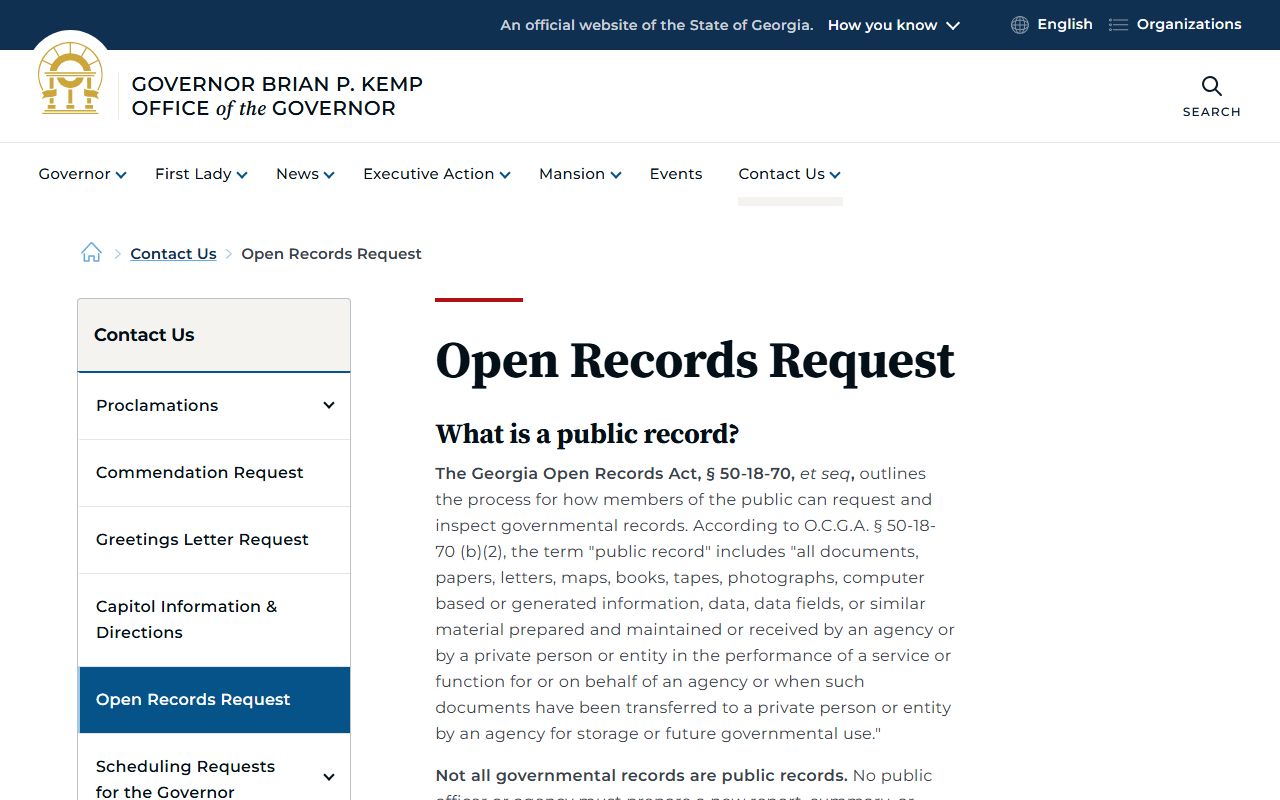 Jasper County court records Georgia open records request channel