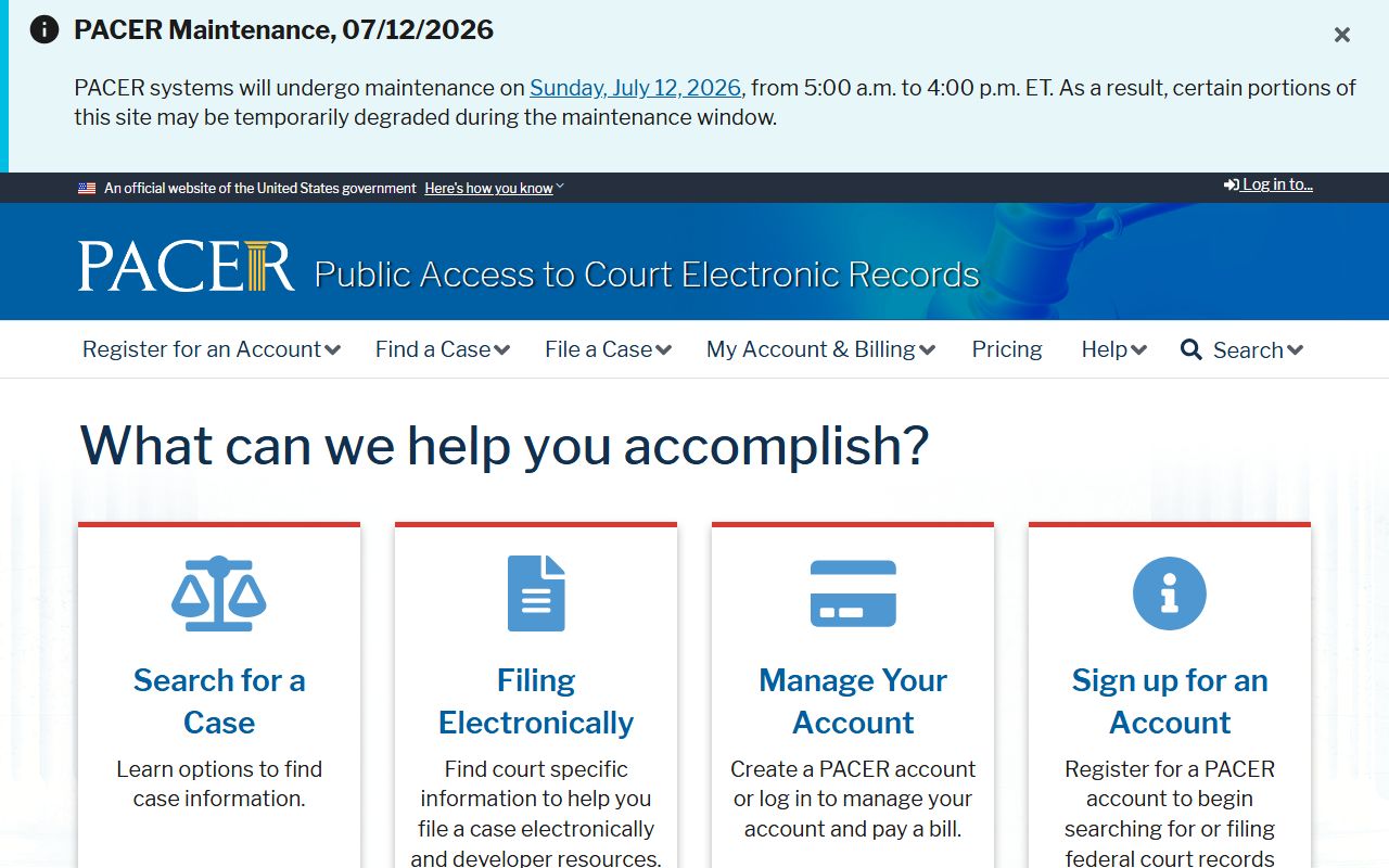 Jasper County court records PACER federal records access