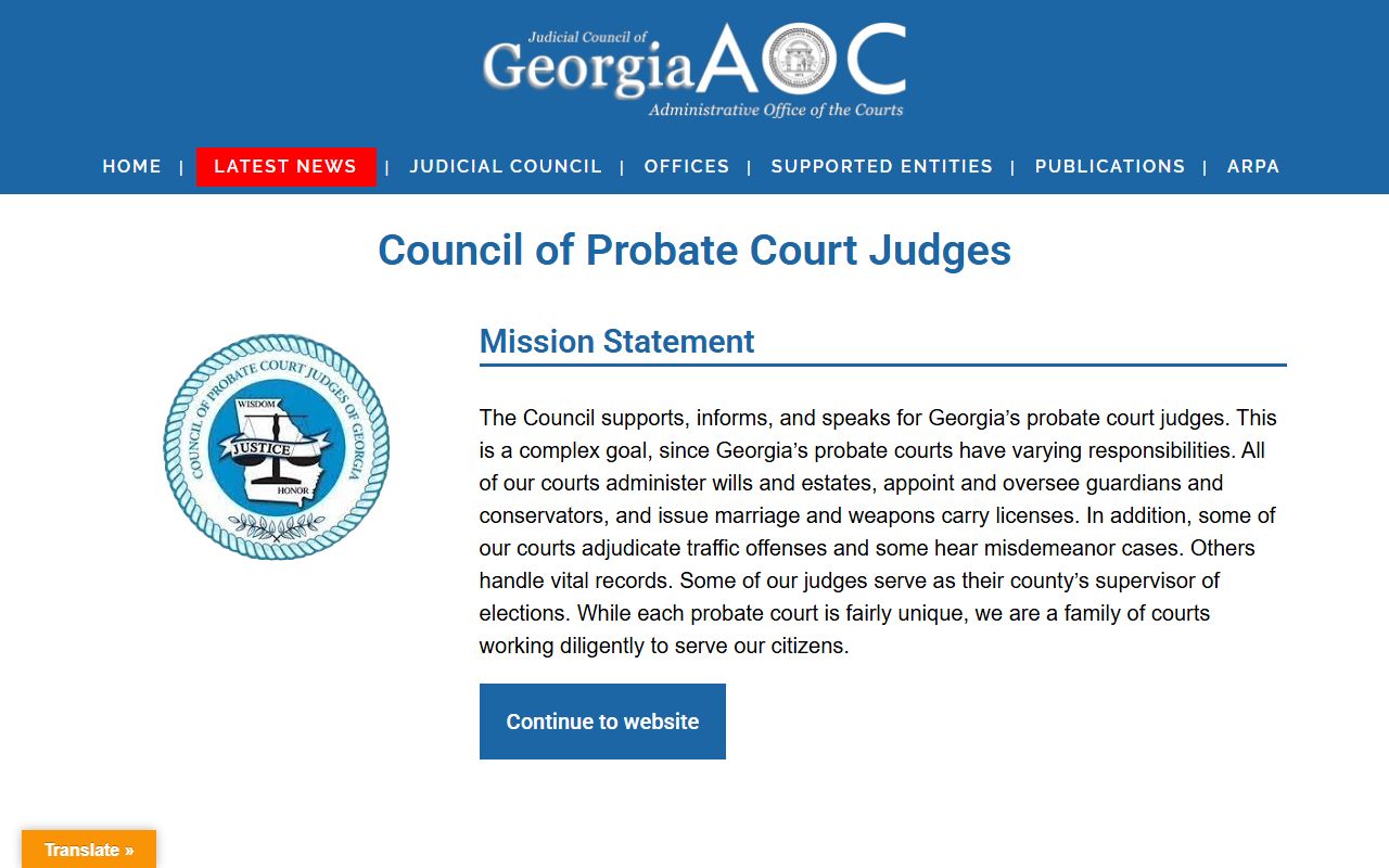 Jasper County probate records Council of Probate Court Judges source